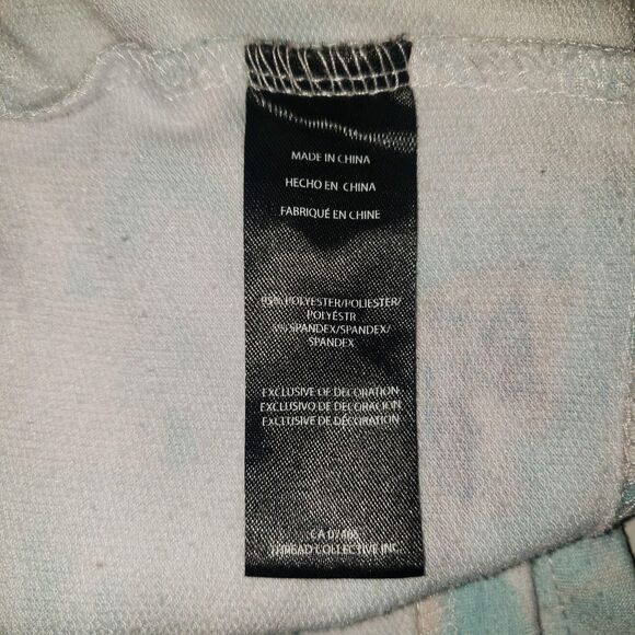 Bebe Hoodie Womens Medium Blue Pink Tie Dye Cropped Pullover Sweatshirt Logo - Picture 5 of 7